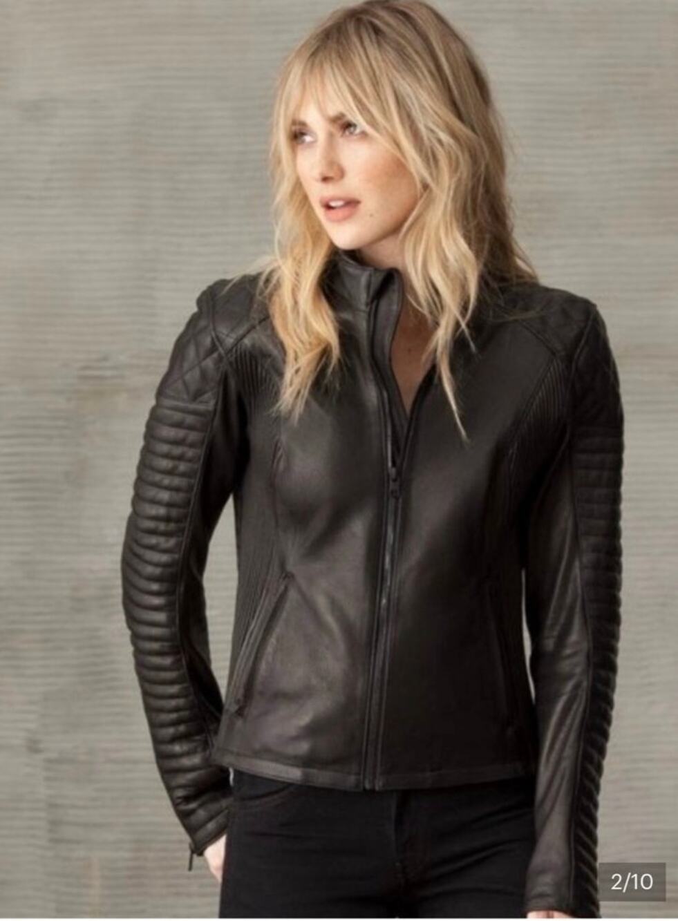 AETHER Arrow Jet Black Leather Riding Jacket NWT